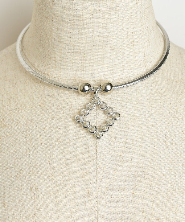 Diamante Drop Choker Silver-Jewellery-Jewellery-Daring Diva Australia, jewellery, jewelry, rings, earrings, necklaces, bracelet, bangles, choker, fashion jewellery, accessories, gold jewelry, silver jewellery, cheap jewellery, jewellery stores, imitation jewellery, fashion earrings, fashion rings, fashion necklace, costume jewellery, women’s jewellery, earrings for women, gold necklace for women, gold ring for women, women ring, silver necklace for women, silver ring for women, silver choker