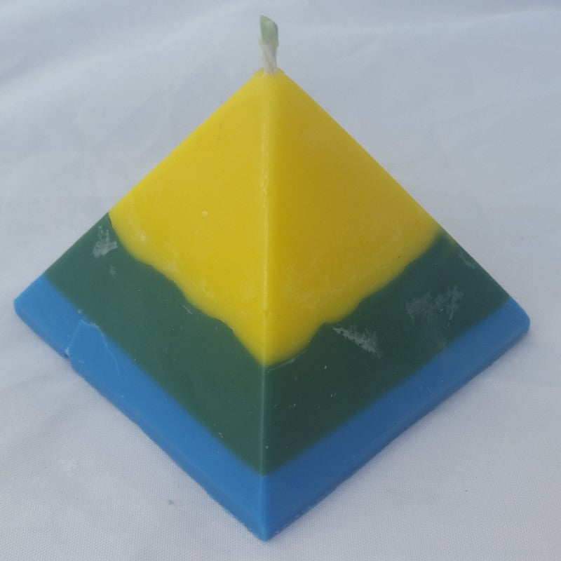 MYSTERY MULTICOLOURED Pyramid Candle (6.5cm tall)