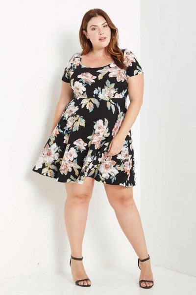Z-The Sarah Floral Skater Dress-SOLD-SOLD-Daring Diva Australia