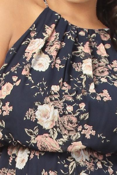 Z-Floral Chiffon Dress Navy-SOLD-SOLD-Daring Diva Australia