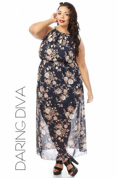 Z-Floral Chiffon Dress Navy-SOLD-SOLD-Daring Diva Australia