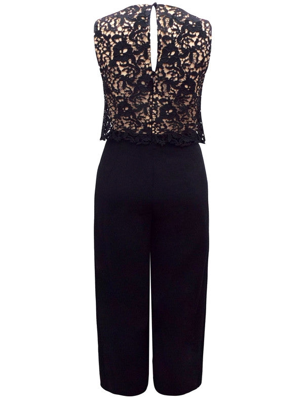 Z-Lace Layered Cullotte Jumpsuit-SOLD-SOLD-Daring Diva Australia