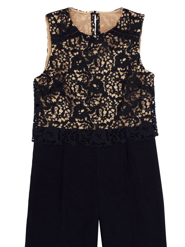 Z-Lace Layered Cullotte Jumpsuit-SOLD-SOLD-Daring Diva Australia