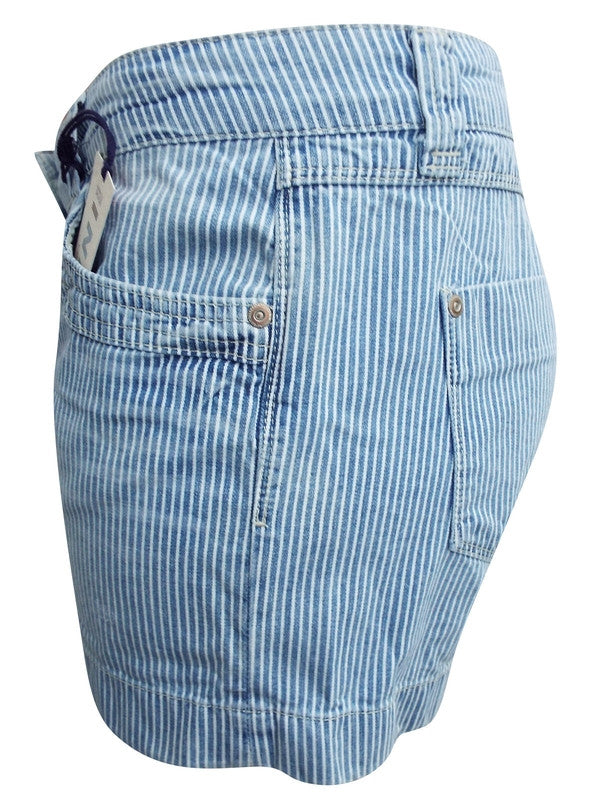 Z-Striped Denim Shorts-SOLD-SOLD-Daring Diva Australia