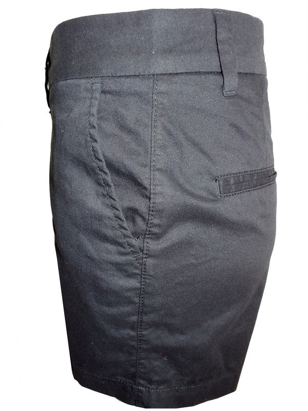 BLACK Pure Cotton Chino Shorts-SOLD-SOLD-Daring Diva Australia