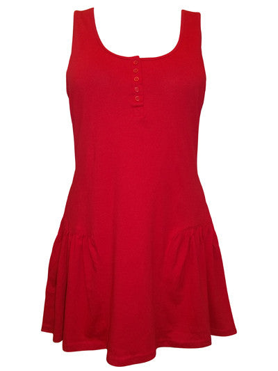Henley Neck Tunic Dress-SOLD-SOLD-Daring Diva Australia