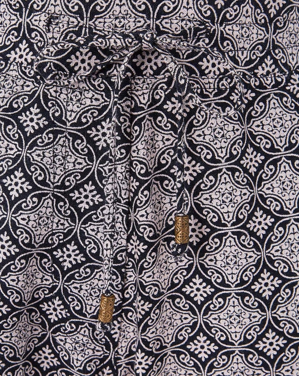 Z-Black Stone Print Linen Blend Pants-SOLD-SOLD-Daring Diva Australia