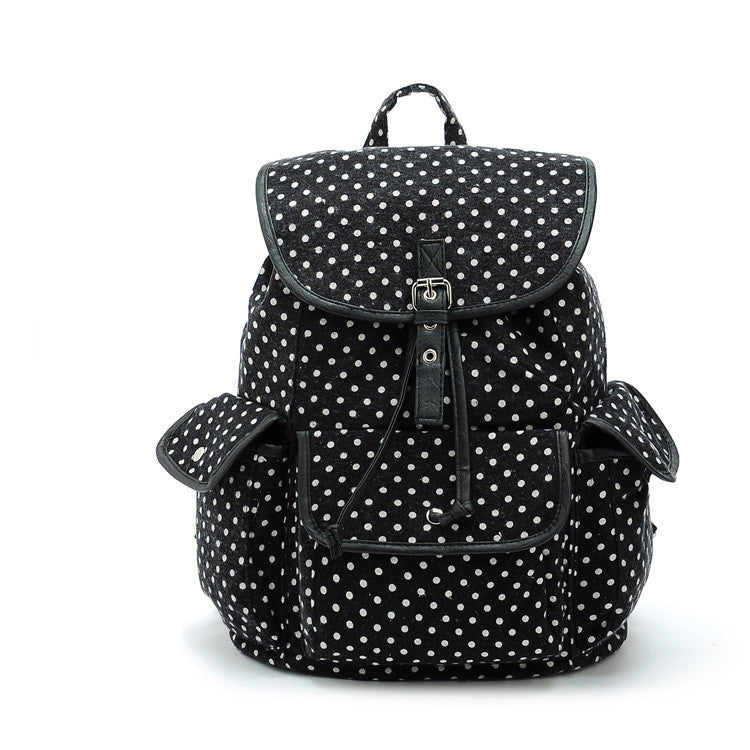 Z-Black Polka Dot Back Pack-SOLD-SOLD-Daring Diva Australia