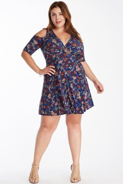 Z-Mandy Cold Shoulder Floral Dress-SOLD-SOLD-Daring Diva Australia