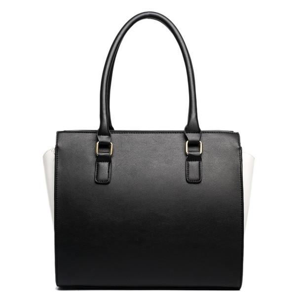 CONTRAST SNAKESKIN HANDBAG BLACK/WHITE-SOLD-SOLD-Daring Diva Australia