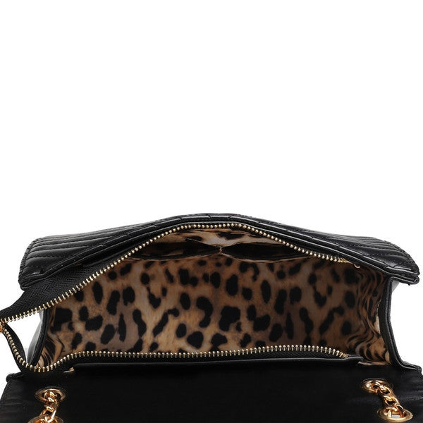 Z-QUILTED CHAIN SHOULDER BAG BLACK-SOLD-SOLD-Daring Diva Australia