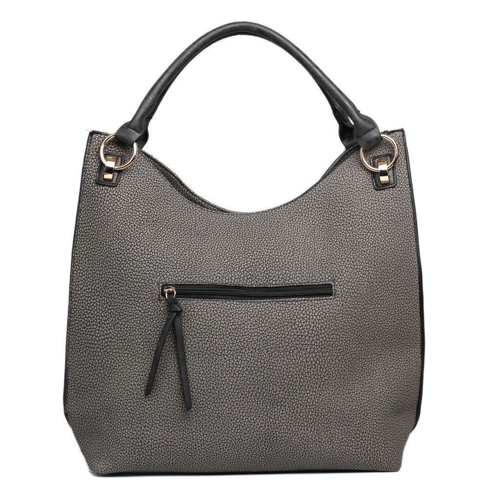 Textured Hobo Shoulder Bag-Handbags-ML-Daring Diva Australia, plus size fashion, plus size clothing, plus size clothing online, plus size womens clothing, womens clothing online, womens fashion, women's bag, bags for women, womens handbag, handbags for women, leather bag, handbags, chain bag, shoulder bag, tote bags, clutches, pouches, backpacks, beach bags, bags, accessories, purses for women, ladies handbags, crossbody bags for women, womens work bag, fashion, black hobo bag