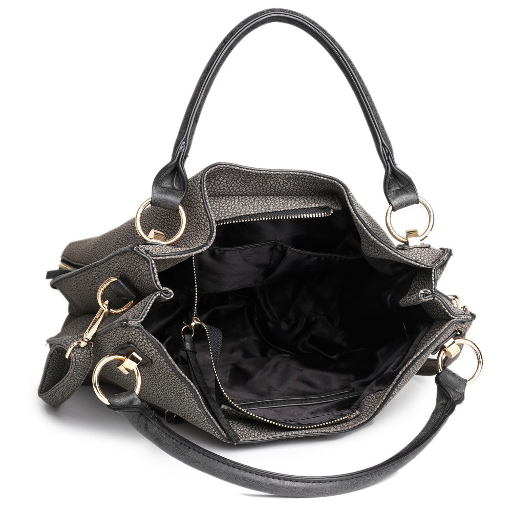 Textured Hobo Shoulder Bag-Handbags-ML-Daring Diva Australia, plus size fashion, plus size clothing, plus size clothing online, plus size womens clothing, womens clothing online, womens fashion, women's bag, bags for women, womens handbag, handbags for women, leather bag, handbags, chain bag, shoulder bag, tote bags, clutches, pouches, backpacks, beach bags, bags, accessories, purses for women, ladies handbags, crossbody bags for women, womens work bag, fashion, black hobo bag