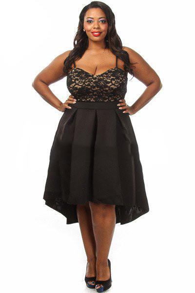Z-Cascade Hem Dress w/ Lace Overlay Bodice-SOLD-SOLD-Daring Diva Australia