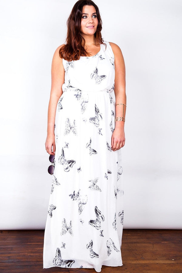 Z-Smokey Butterfly Maxi Dress-SOLD-SOLD-Daring Diva Australia