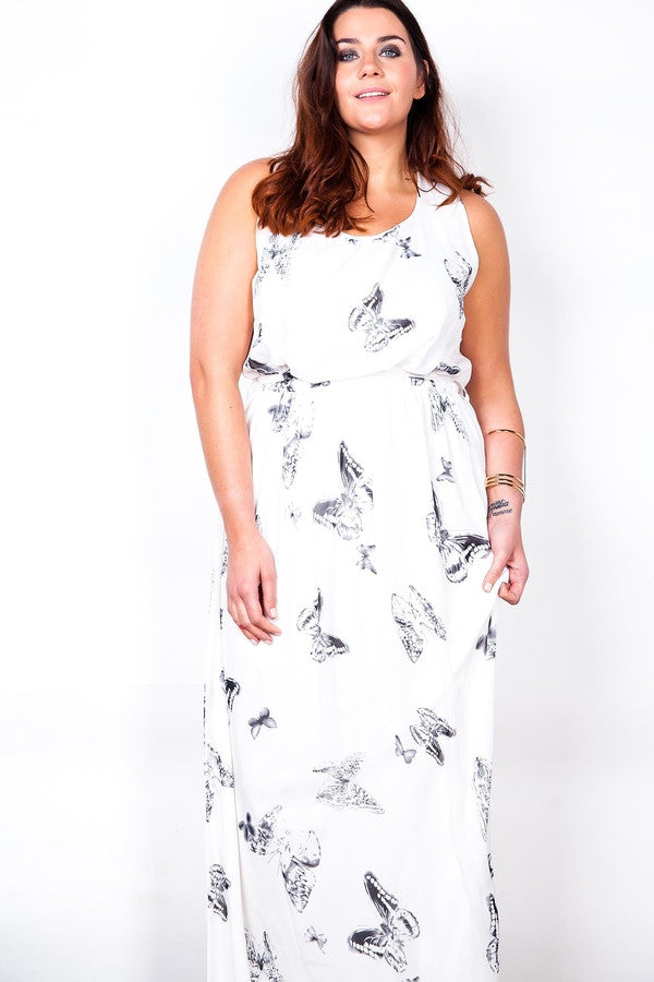 Z-Smokey Butterfly Maxi Dress-SOLD-SOLD-Daring Diva Australia