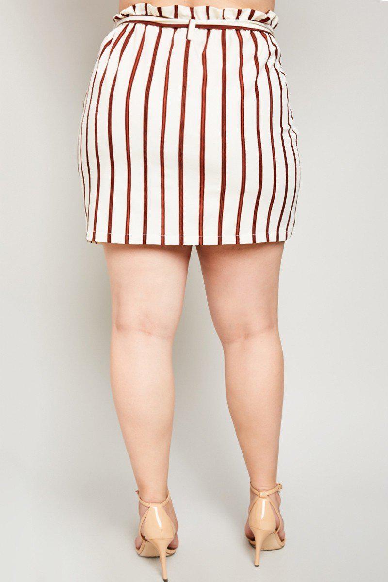 Jemima Striped Skirt-Bottoms-HLA-Daring Diva Australia, plus size fashion, plus size clothing, plus size clothing online, plus size womens clothing, daring diva, daring diva australia, plus size womens clothing online, plus size womens fashion, plus size womens fashion online, plus size skirt, plus size summer skirt, plus size midi skirt, plus size skater skirt, plus size floral skirt, plus size office skirt, plus size formal skirt, plus size casual skirt, plus size pull on skirt, plus size beige skirt