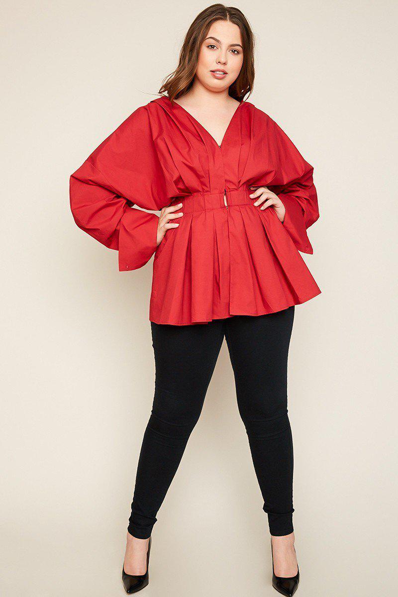 Catelya Pleated Top-Tops-HLA-Daring Diva Australia, plus size fashion, plus size clothing, plus size clothing online, plus size womens clothing, daring diva, plus size womens clothing online, plus size womens fashion, plus size womens fashion online, plus size evening top, plus size stretch top, plus size v neck top, plus size comfortable top, plus size sleeveless top, plus size top, plus size off shoulder top, plus size floral top, plus size casual top, plus size formal top, plus size office top