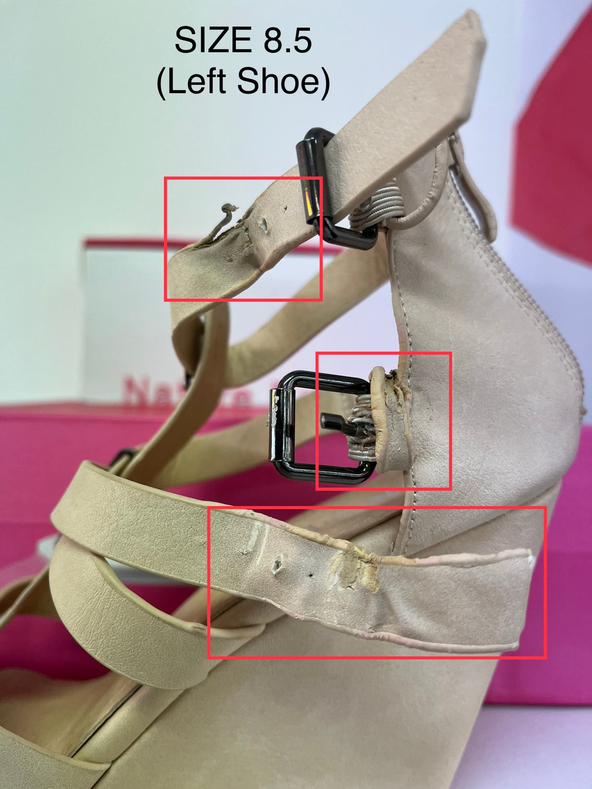 Prevail Beige Wedges Faulty
