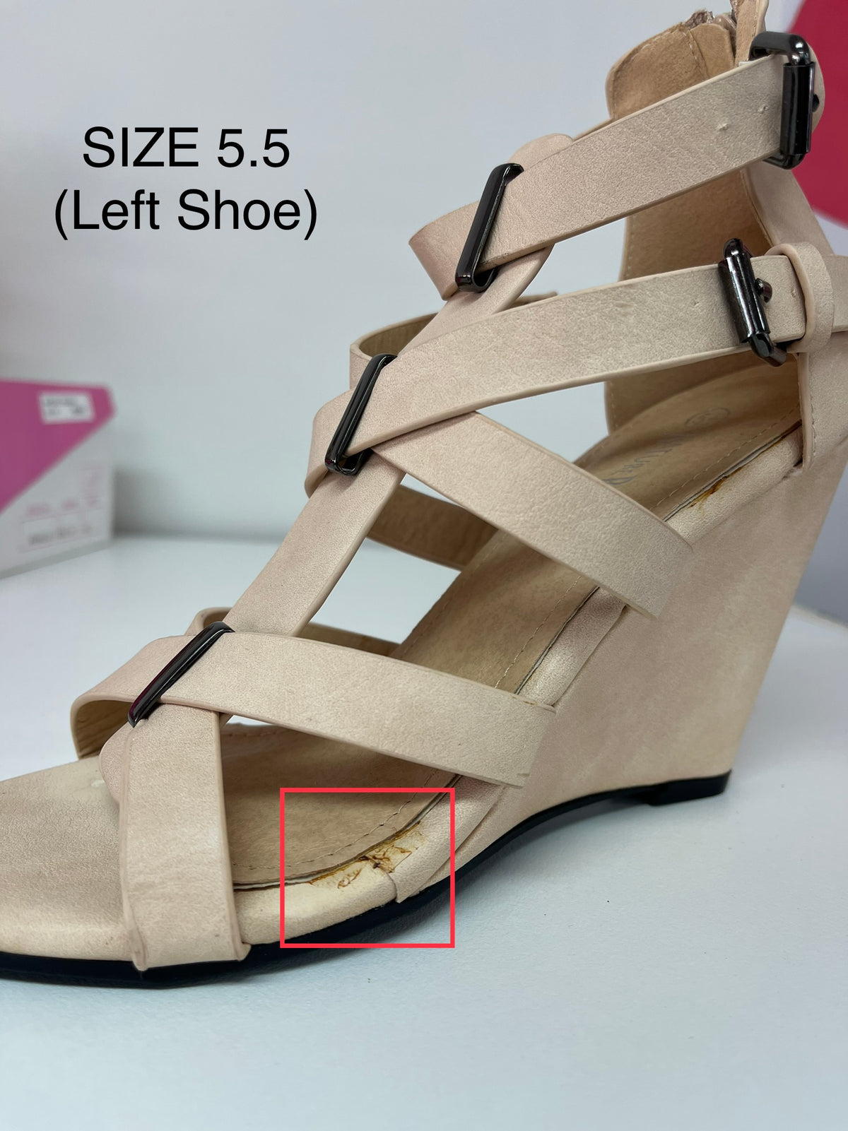 Prevail Beige Wedges Faulty