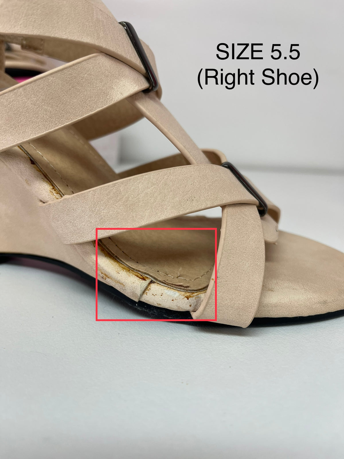 Prevail Beige Wedges Faulty