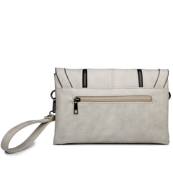 Z-TASSEL FRONT EVENING BAG GREY-SOLD-SOLD-Daring Diva Australia