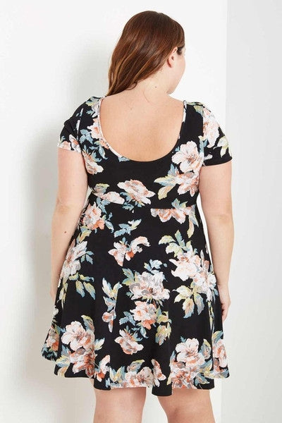 Z-The Sarah Floral Skater Dress-SOLD-SOLD-Daring Diva Australia