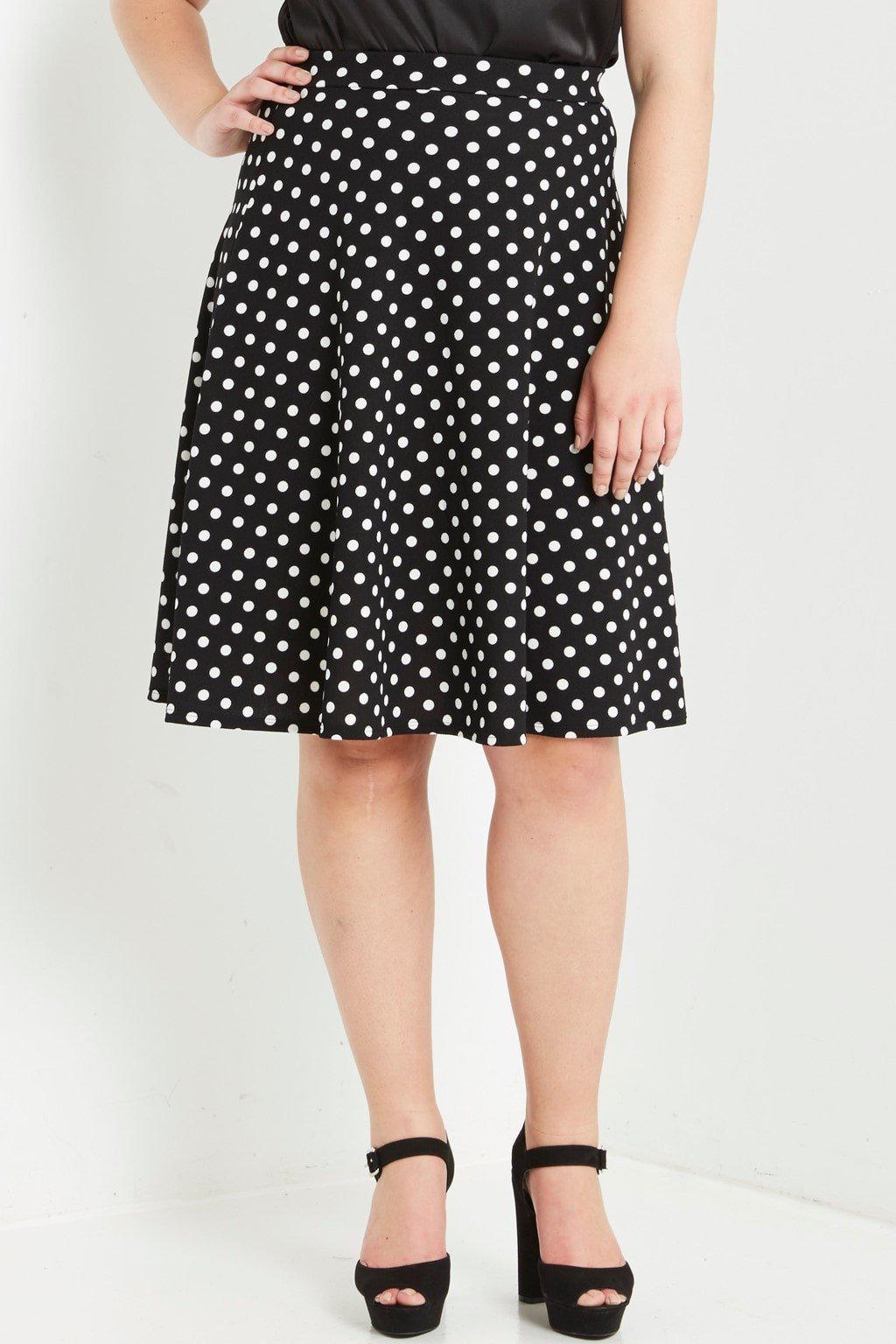 Do The Polka Flare Skirt-Bottoms-Daring Diva Australia-Daring Diva Australia