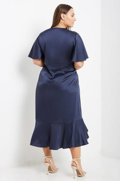 Z-Midnight Rendezvous Wrap Dress Navy-SOLD-SOLD-Daring Diva Australia