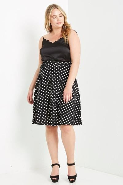 Do The Polka Flare Skirt-Bottoms-Daring Diva Australia-Daring Diva Australia