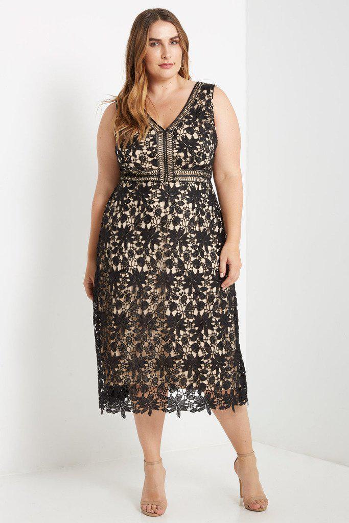 Deluxe Lace Midi Dress-Dresses-Daring Diva Australia-Daring Diva Australia