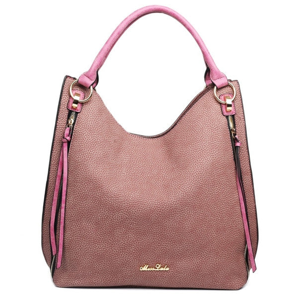 TEXTURED HOBO SHOULDER BAG PURPLE-SOLD-SOLD-Daring Diva Australia