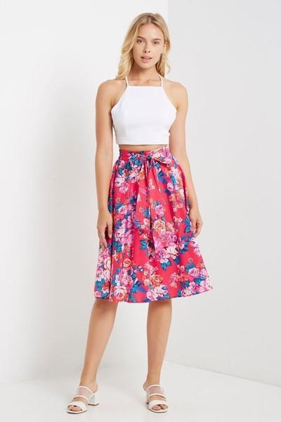 Walk In Garden Skirt-Bottoms-MT-Daring Diva Australia, plus size fashion, plus size clothing, plus size clothing online, plus size womens clothing, daring diva, daring diva australia, plus size womens clothing online, plus size womens fashion, plus size womens fashion online, plus size skirt, plus size summer skirt, plus size tiered skirt, plus size midi skirt, plus size skater skirt, plus size floral skirt, plus size office skirt, plus size formal skirt, plus size casual skirt, plus size pull on skirt