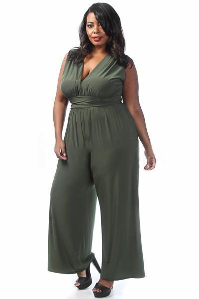 Z-Solid Jersey Flared Jumpsuit-SOLD-SOLD-Daring Diva Australia