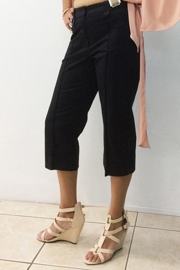 Double Button Cropped Trousers-SOLD-SOLD-Daring Diva Australia