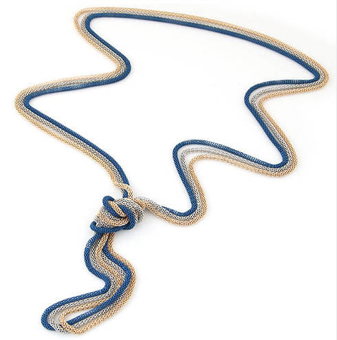 Z-Vintage Twisted Braid Necklace Blue-SOLD-SOLD-Daring Diva Australia