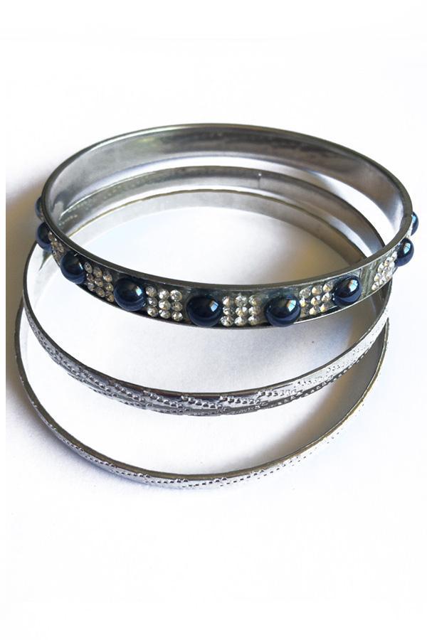 Rows of Pearl Bangle Silver-Jewellery-Jewellery-Daring Diva Australia, jewellery, jewelry, rings, earrings, necklaces, bracelet, bangles, choker, fashion jewellery, accessories, gold jewelry, silver jewellery, cheap jewellery, jewellery stores, imitation jewellery, fashion earrings, fashion rings, fashion necklace, costume jewellery, women’s jewellery, earrings for women, gold necklace for women, gold ring for women, women ring, silver necklace for women, silver ring for women, silver bracelet