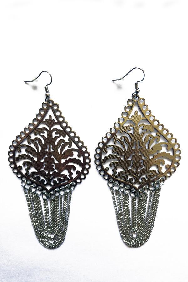 Loop Tassel Design Earrings-Jewellery-Jewellery-Gold-Daring Diva Australia, jewellery, jewelry, rings, earrings, necklaces, bracelet, bangles, choker, fashion jewellery, accessories, gold jewelry, silver jewellery, cheap jewellery, jewellery stores, imitation jewellery, fashion earrings, fashion rings, fashion necklace, costume jewellery