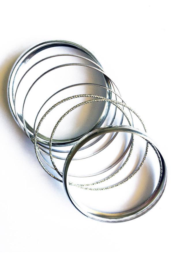 Silver Layered Bangle-Jewellery-Jewellery-Silver-Daring Diva Australia, jewellery, jewelry, rings, earrings, necklaces, bracelet, bangles, choker, fashion jewellery, accessories, gold jewelry, silver jewellery, cheap jewellery, jewellery stores, imitation jewellery, fashion earrings, fashion rings, fashion necklace, costume jewellery