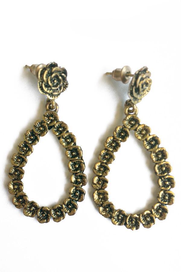 Rose Vintage Earrings-Jewellery-Jewellery-Silver-Daring Diva Australia, jewellery, jewelry, rings, earrings, necklaces, bracelet, bangles, choker, fashion jewellery, accessories, gold jewelry, silver jewellery, cheap jewellery, jewellery stores, imitation jewellery, fashion earrings, fashion rings, fashion necklace, costume jewellery