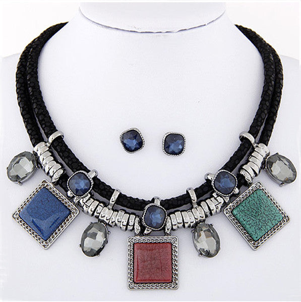 Z-Geo Gemstone Set Grey Coloured-SOLD-SOLD-Daring Diva Australia