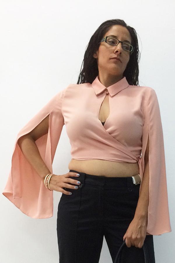 BLUSH WRAP TOP-SOLD-SOLD-Daring Diva Australia