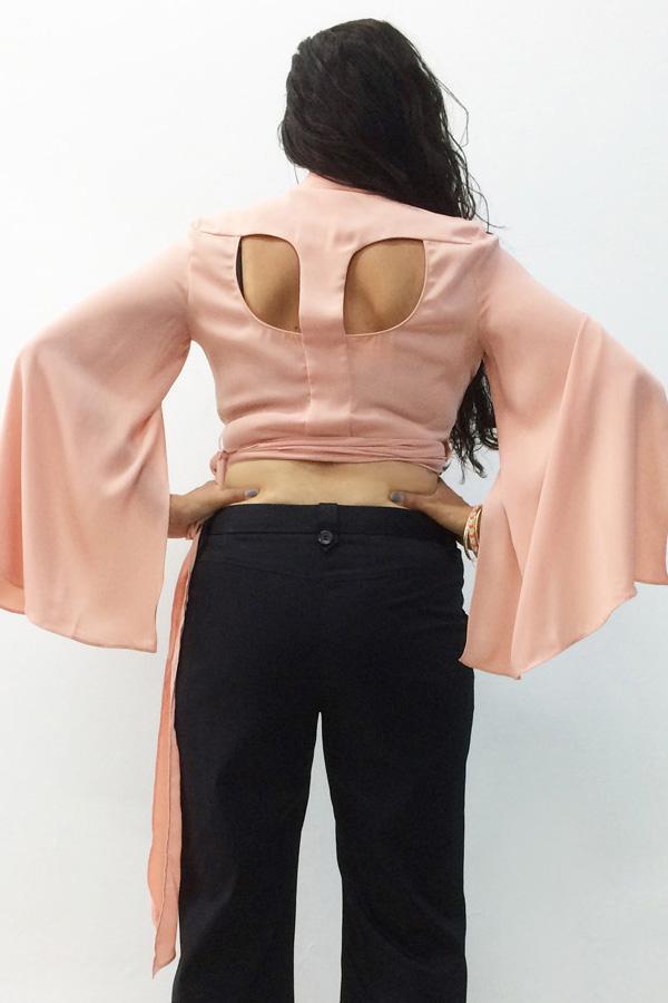 BLUSH WRAP TOP-SOLD-SOLD-Daring Diva Australia